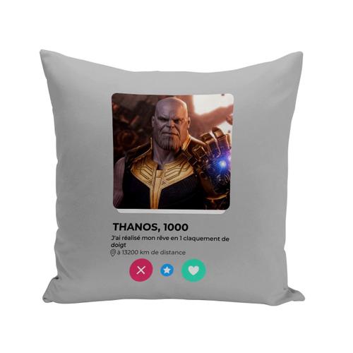 Housse De Coussin 40x40 Cm Thanos Réseau Social Rencontre Amour Bd Comics