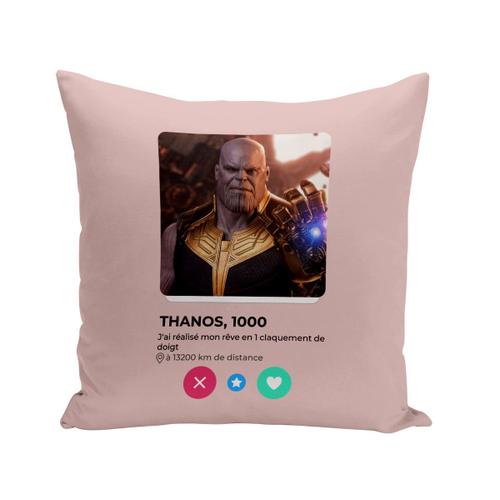 Housse De Coussin 40x40 Cm Thanos Réseau Social Rencontre Amour Bd Comics