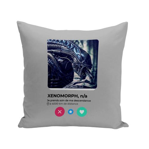 Housse De Coussin 40x40 Cm Xénomorph Réseau Alien Extraterreste Social Rencontre Amour