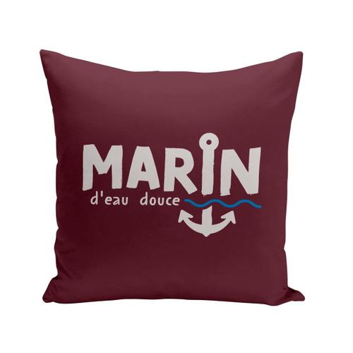 Housse De Coussin 40x40 Cm Marin D'eau Douce Expression Humour France Bateau