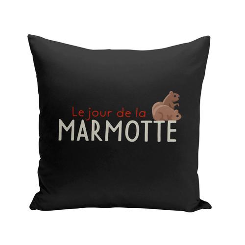 Housse De Coussin 40x40 Cm Le Jour De La Marmotte Sieste Humour