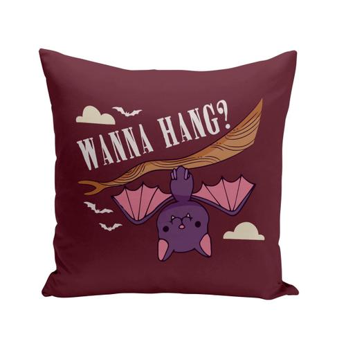 Housse De Coussin 40x40 Cm Wanna Hang ? Chauve Souris Halloween Dessin Mignon