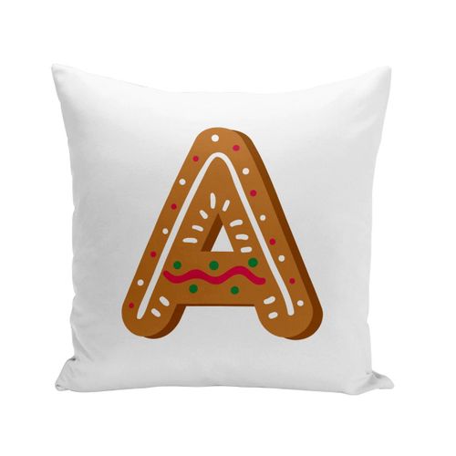 Housse De Coussin 40x40 Cm A Antoine Alexandra Lettre Alphabet Prénom Noel Enfant