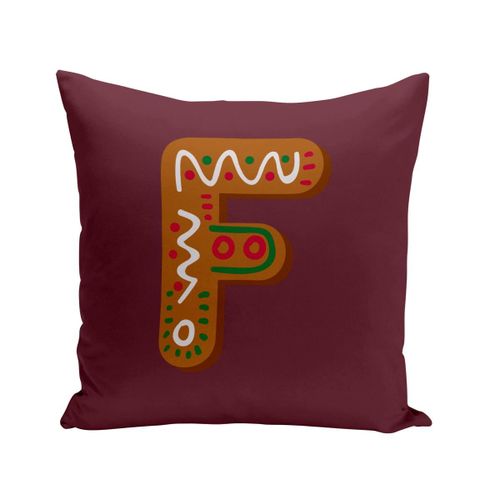 Housse De Coussin 40x40 Cm F Fanny Florian Lettre Alphabet Prénom Noel Enfant