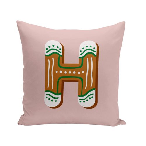 Housse De Coussin 40x40 Cm H Hugo Héloise Lettre Alphabet Prénom Noel Enfant