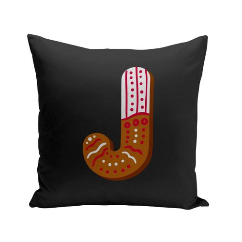 Housse De Coussin 40x40 Cm J Jerome Julie Lettre Alphabet Prénom Noel Enfant