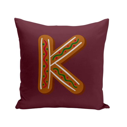 Housse De Coussin 40x40 Cm K Kylian Kenza Lettre Alphabet Prénom Noel Enfant