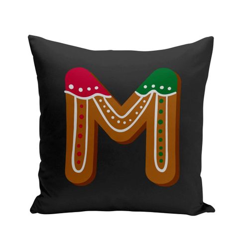 Housse De Coussin 40x40 Cm M Matteo Maeva Mael Lettre Alphabet Prénom Noel Enfant