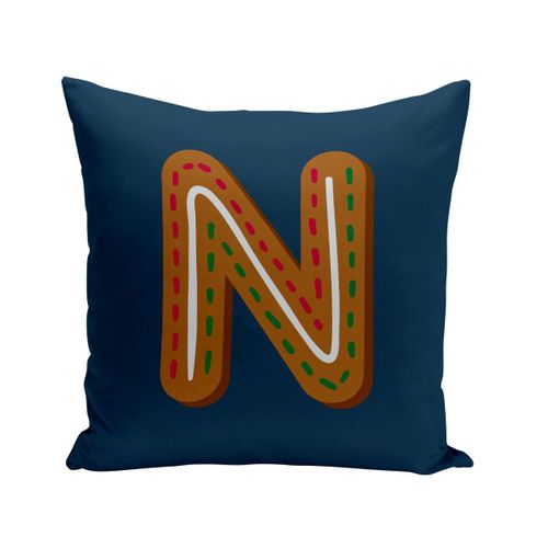 Housse De Coussin 40x40 Cm N Noemie Nicolas Lettre Alphabet Prénom Noel Enfant
