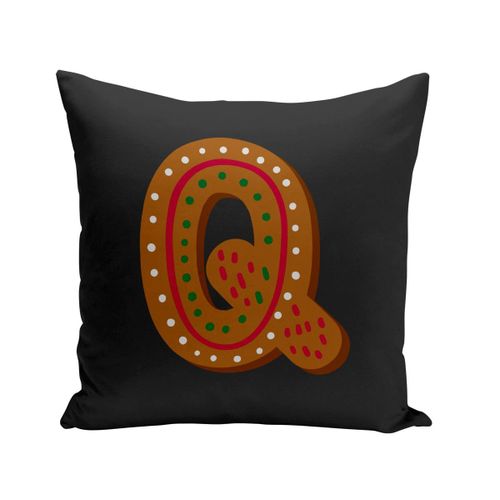 Housse De Coussin 40x40 Cm Q Quentin Lettre Alphabet Prénom Noel Enfant