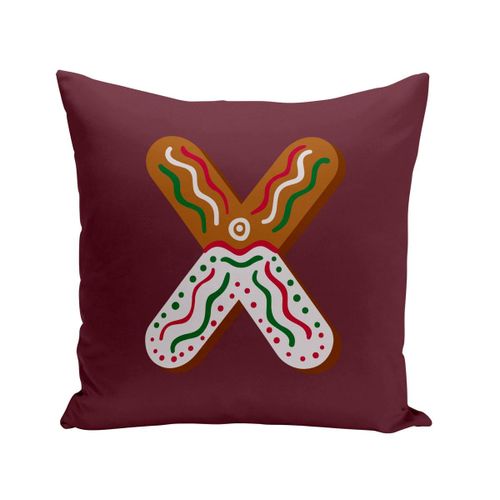 Housse De Coussin 40x40 Cm X Xavier Xiao Lettre Alphabet Prénom Noel Enfant