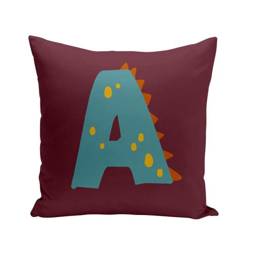 Housse De Coussin 40x40 Cm A Anais Axel Adrien Lettre Prénom Dinosaure Dessin Enfant