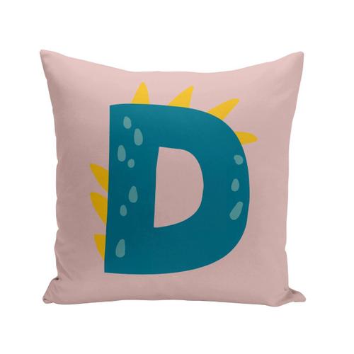 Housse De Coussin 40x40 Cm D Diego Daniela Lettre Prénom Dinosaure Dessin Enfant