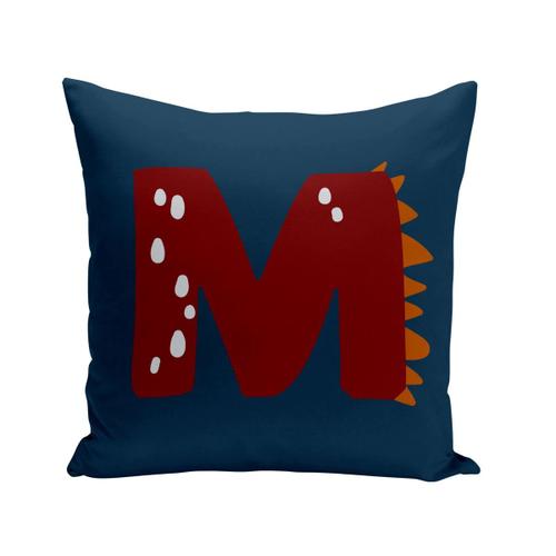 Housse De Coussin 40x40 Cm M Maxime Marion Lettre Prénom Dinosaure Dessin Enfant