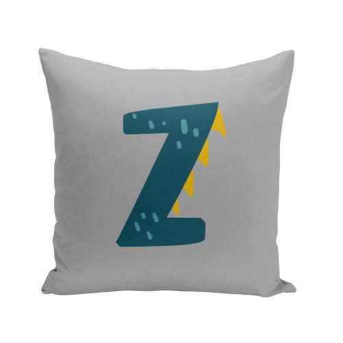 Housse De Coussin 40x40 Cm Z Zinedine Zarah Lettre Prénom Dinosaure Dessin Enfant