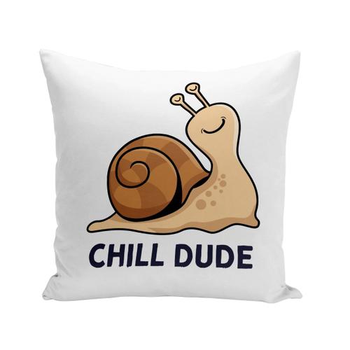 Housse De Coussin 40x40 Cm Chill Dude Escargot Lent Enfant Humour