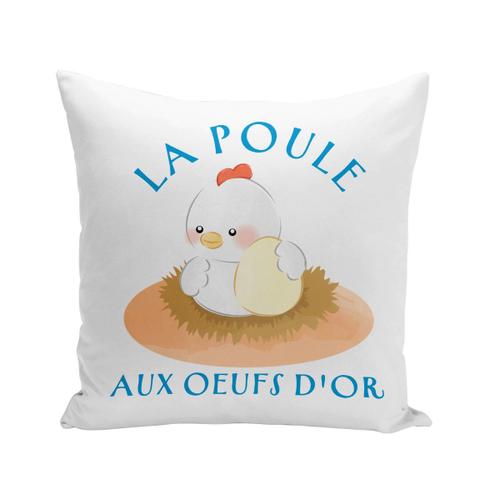 Housse De Coussin 40x40 Cm La Poule Aux Oeufs D'or Expression Enfant