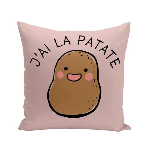 Housse De Coussin 40x40 Cm J'ai La Patate Expression Légumes Humour