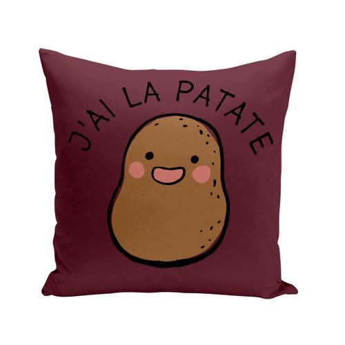 Housse De Coussin 40x40 Cm J'ai La Patate Expression Légumes Humour