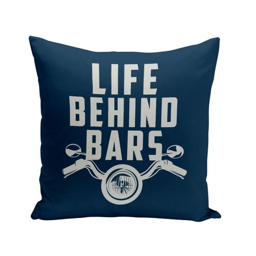 Housse De Coussin 40x40 Cm Life Behind Bars Moto Grosses Cylindrées Cafe Racer