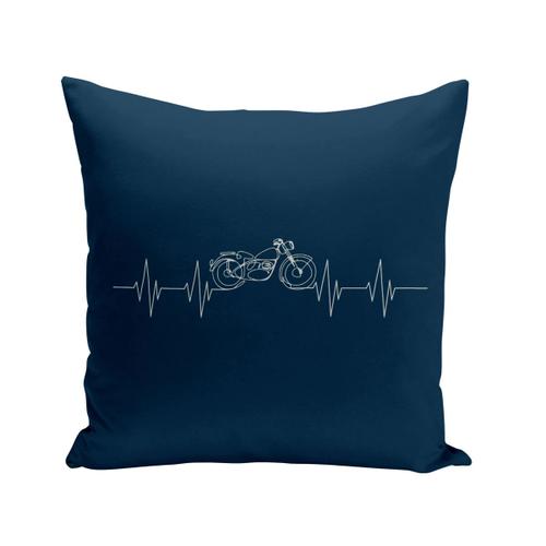 Housse De Coussin 40x40 Cm Vieille Moto Coeur Grosses Cylindrées Cafe Racer