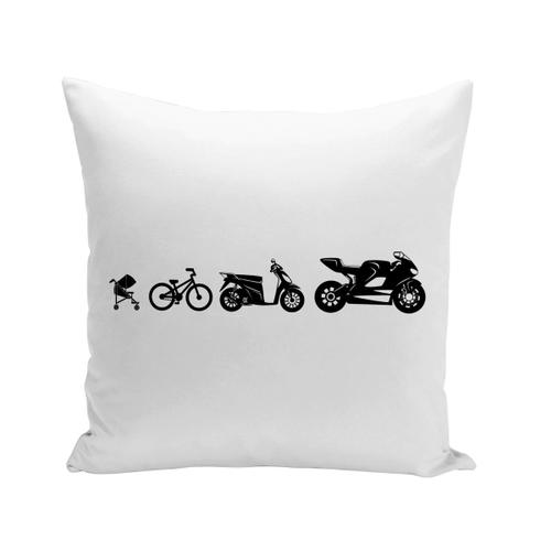 Housse De Coussin 40x40 Cm L'évolution De La Moto Grosses Cylindrées Cafe Racer Poucette