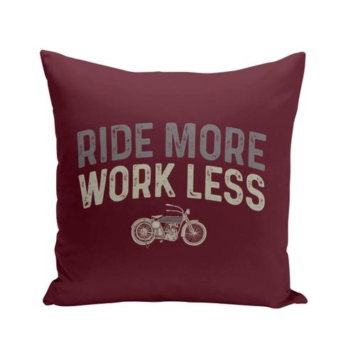 Housse De Coussin 40x40 Cm Ride More Work Less Moto Grosses Cylindrées Cafe Racer