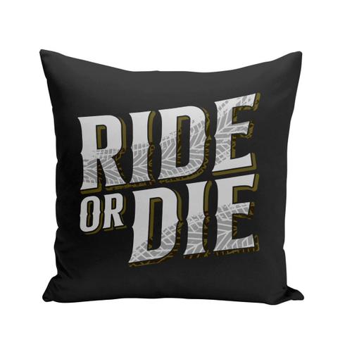 Housse De Coussin 40x40 Cm Ride Or Die Motard Moto Grosses Cylindrées Cafe Racer