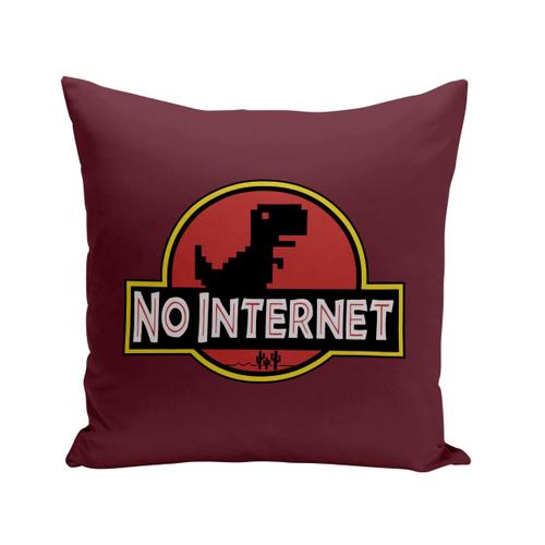 Housse De Coussin 40x40 Cm Not Internet Dinosaure Jurassic Parodie Film Marque