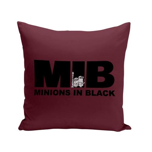 Housse De Coussin 40x40 Cm Mib Minions In Black Parodie Film Anime