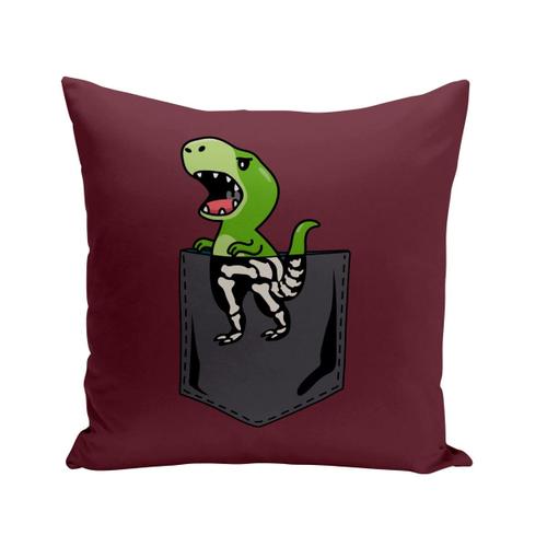 Housse De Coussin 40x40 Cm Dinosaure Rayon X Poche Surprise Dessin Mignon