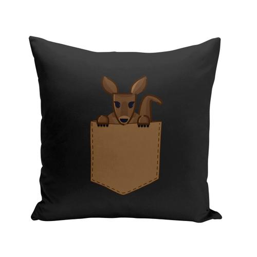 Housse De Coussin 40x40 Cm Poche Surprise Kangourou Australie Dessin