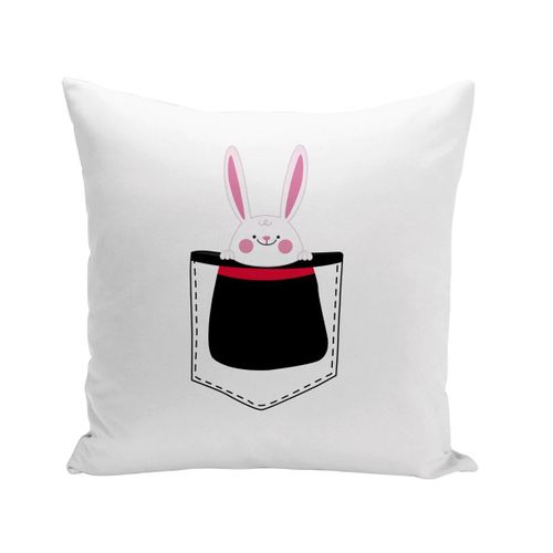 Housse De Coussin 40x40 Cm Poche Surprise Magique Magicien Lapin Dessin