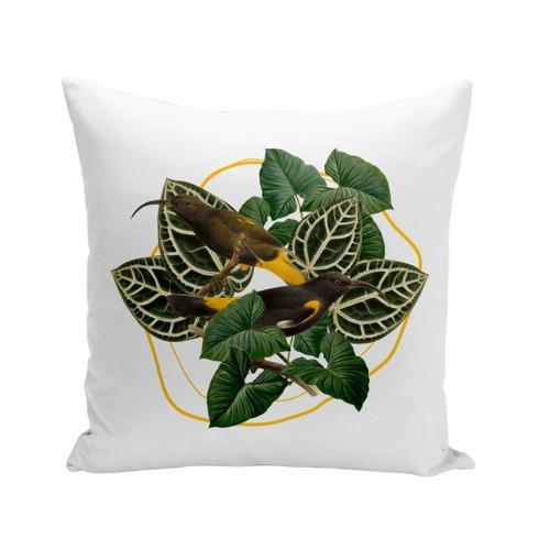 Housse De Coussin 40x40 Cm Cyanerpe Oiseau Exotique Tropical Exotique Jungle