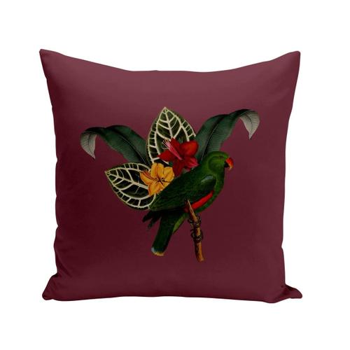 Housse De Coussin 40x40 Cm Perroquet Tropical Exotique Jungle Oiseau Couleur