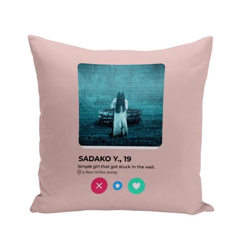 Housse De Coussin 40x40 Cm Sadako Yamamura Réseau Social Rencontre Manga Anime Comics