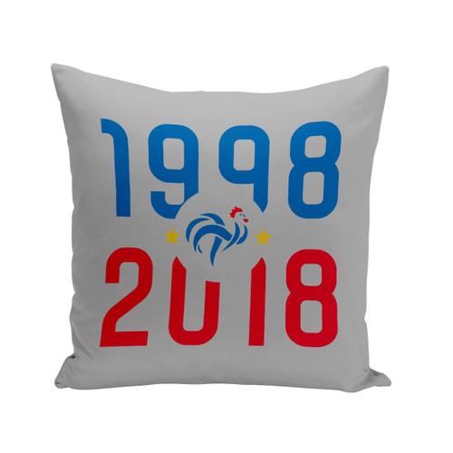 Coussin 40x40 Cm 1998 - 2018 Champion Du Monde Foot France