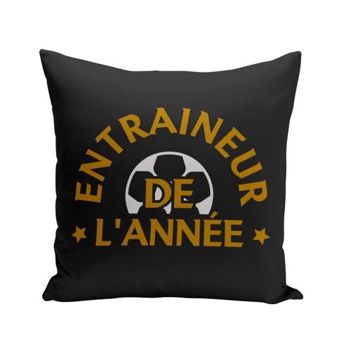 Coussin 40x40 Cm Entraineur De L'année Sport Foot Football