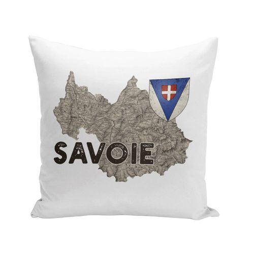 Coussin 40x40 Cm Savoie 73 Departement Chambery Carte Ancienne Alpes