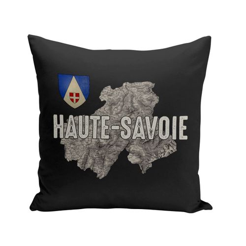 Coussin 40x40 Cm Haute Savoie 74 Département Carte Ancienne Alpes Ski