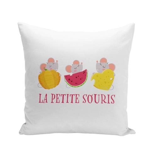 Coussin 40x40 Cm La Petite Souris Halloween Fruit Fromage