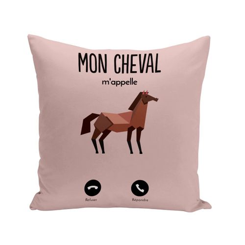 Coussin 40x40 Cm Mon Cheval M'appelle Animaux Passion