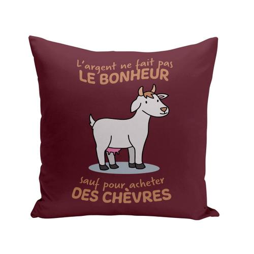 Coussin 40x40 Cm Chèvre - L'argent Ne Fait Pas Le Bonheur Animaux Mignon