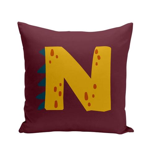 Coussin 40x40 Cm N Noe Nathan Lettre Prénom Dinosaure Dessin Enfant