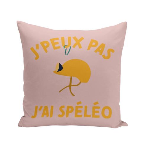 Coussin 40x40 Cm J'peux Pas J'ai Spéléo Découverte Grotte Caverne Spéléologie