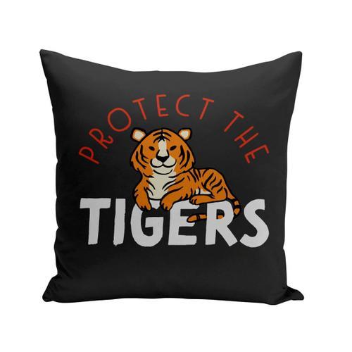 Coussin 40x40 Cm Protect The Tigers Animaux Tigres Nature