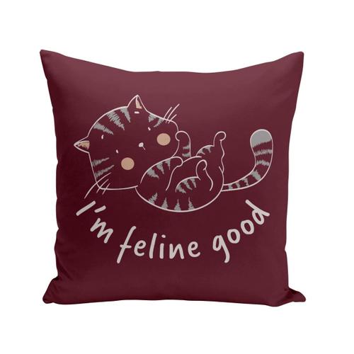 Coussin 40x40 Cm I'm Feline Good Chat Animaux De Compagnie Dessin