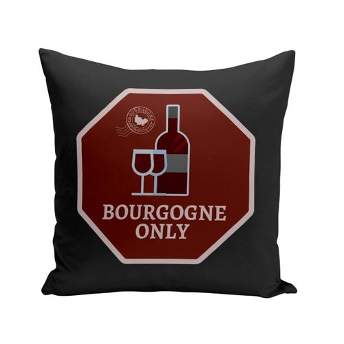 Coussin 40x40 Cm Bourgogne Only Vin Bouteille France