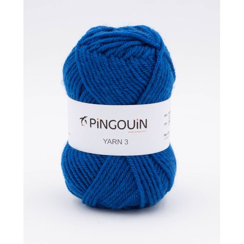 Pingouin - Pelote De Laine Pingo Yarn 3 De 50g - Laine À Tricoter - 80% Acrylique,20% Laine - Aiguille N°5 - Couleur Bleu Sport