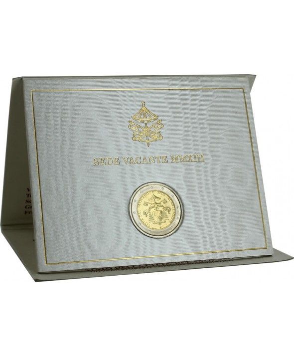 Coffret 2 Euros Bu Commemorative Vatican 2013 "Sede Vacante"